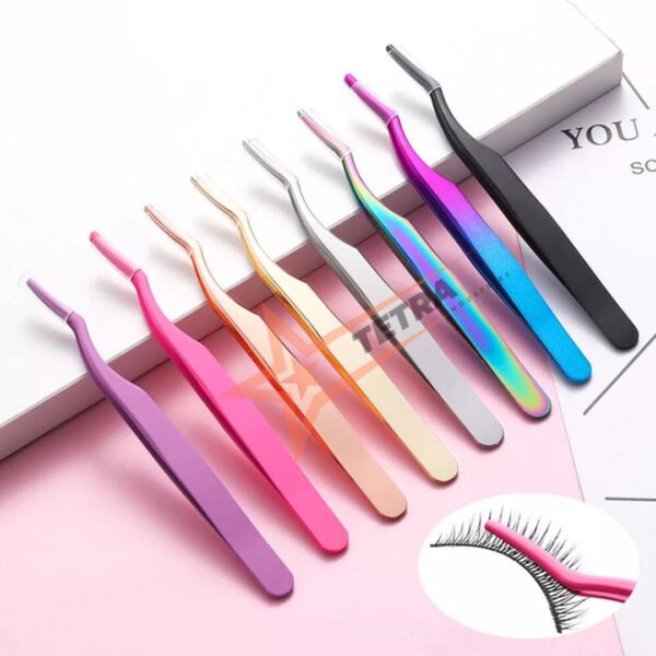 Eyebrow Tweezers Professional Hair Beauty Slanted Stainless Steel Tweezer Solid