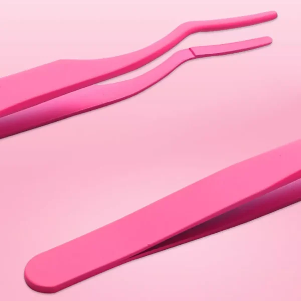 Eyebrow Tweezers Professional Hair Beauty Slanted Stainless Steel Tweezer Solid - Image 5