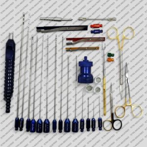 32 PCS Liposuction Facial & Body Contouring Luer Lock & Snap Lock Nano Fat Transfer Cannula Set