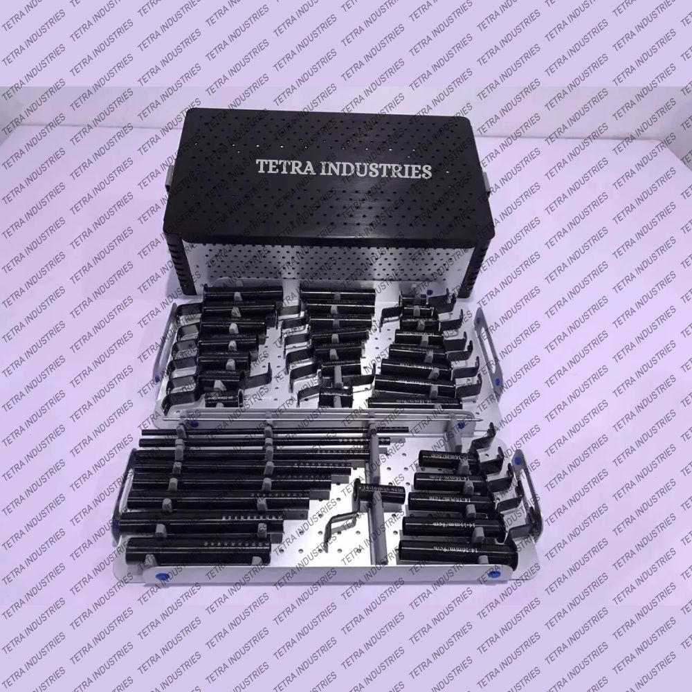 Titanium Coated MIS Tubular Retractor Spine System Set | Minimally Invasive Spine Surgery Instruments Set with Aluminium Box | CE Certified