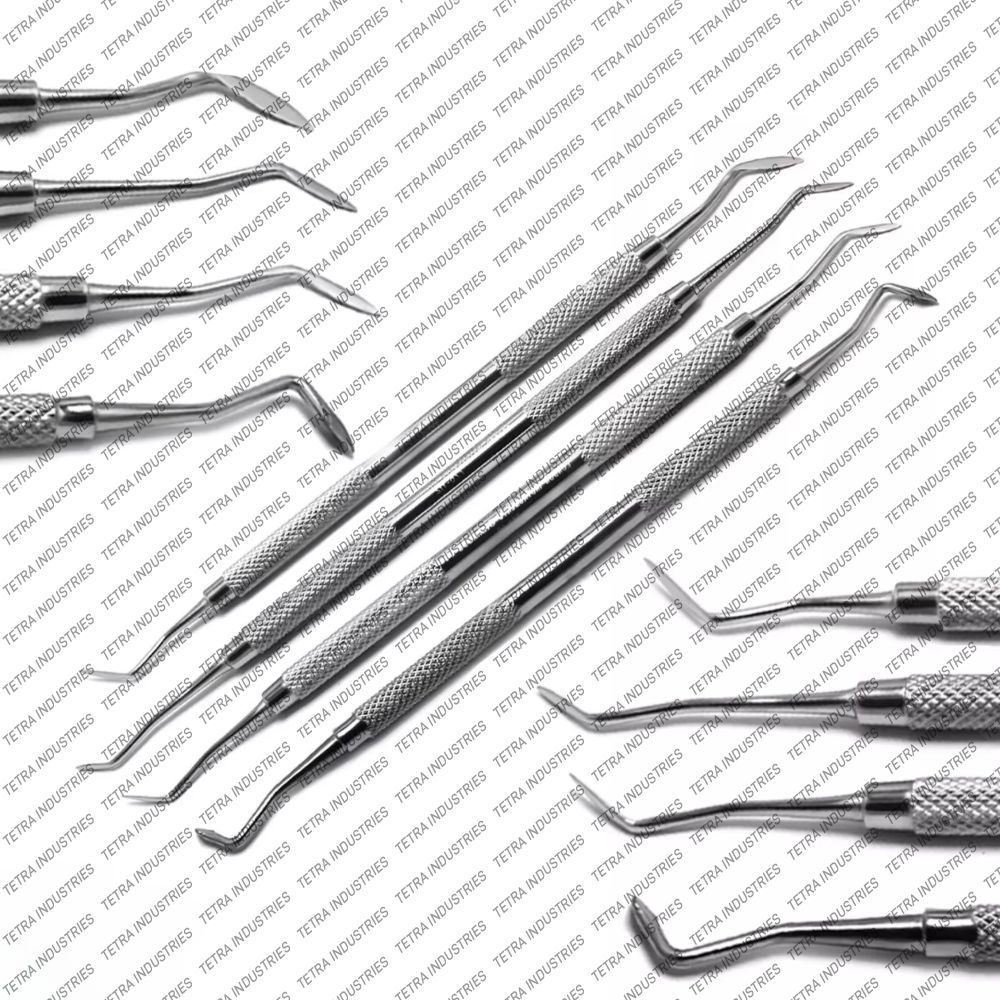 4 PCS High-End Dental Hollenback Amalgam Wax Carvers Stainless Steel Restorative & Modelling Instrument